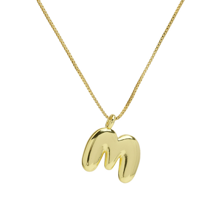 Chunky Feminine Letter Initial Necklace