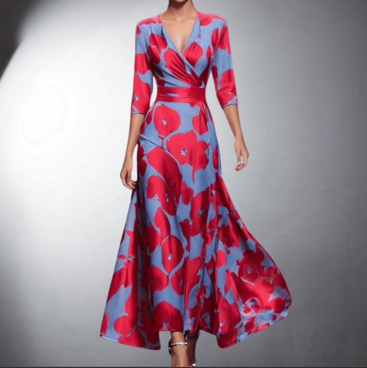 Elena | Floral V-Neck Dress