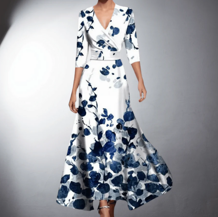 Elena | Floral V-Neck Dress