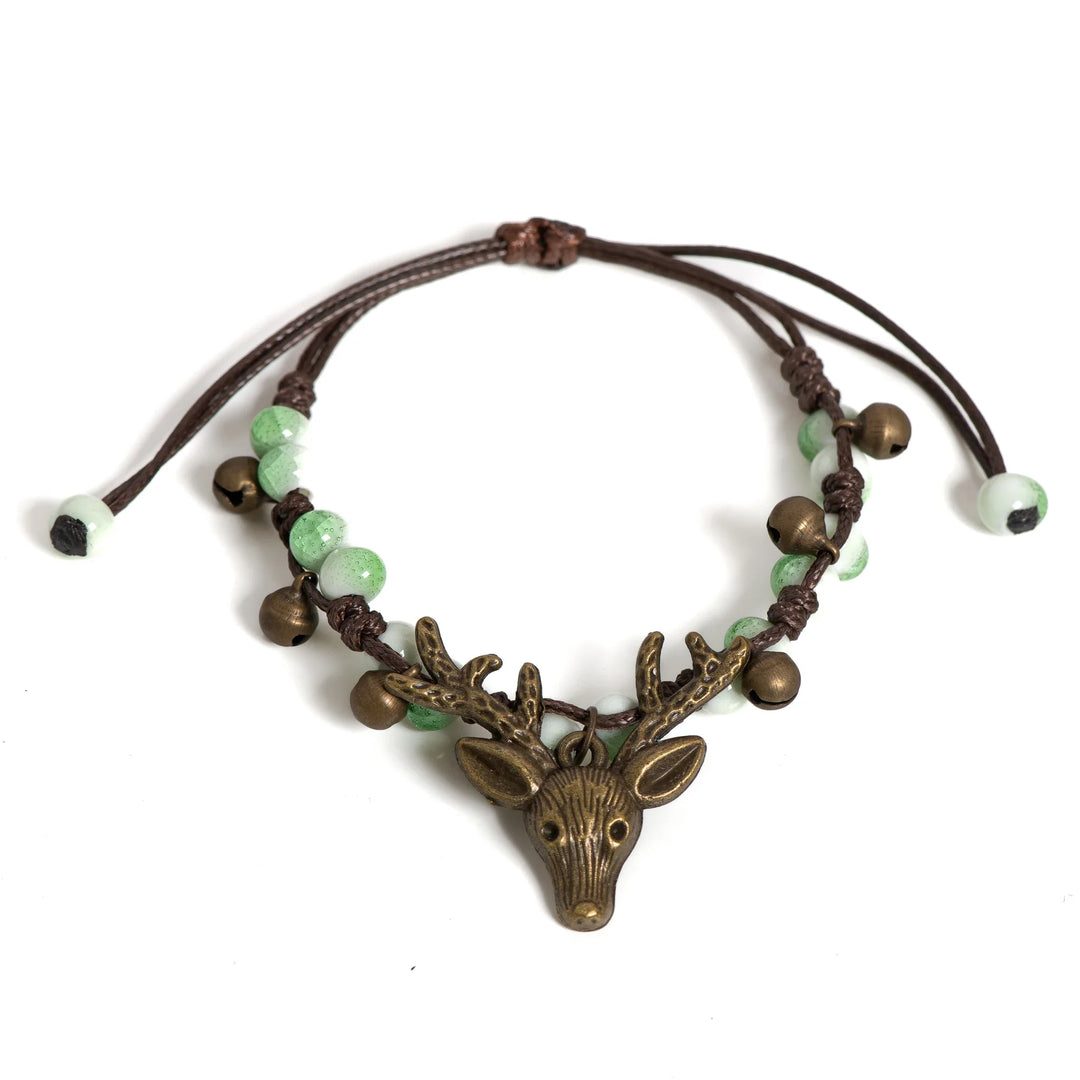 Handcrafted Ceramic Fawn Charm Bracelet