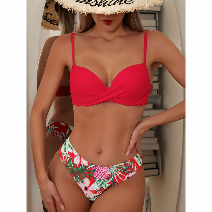 Monica Secrets | 3-Piece Bikini Set With Floral Print
