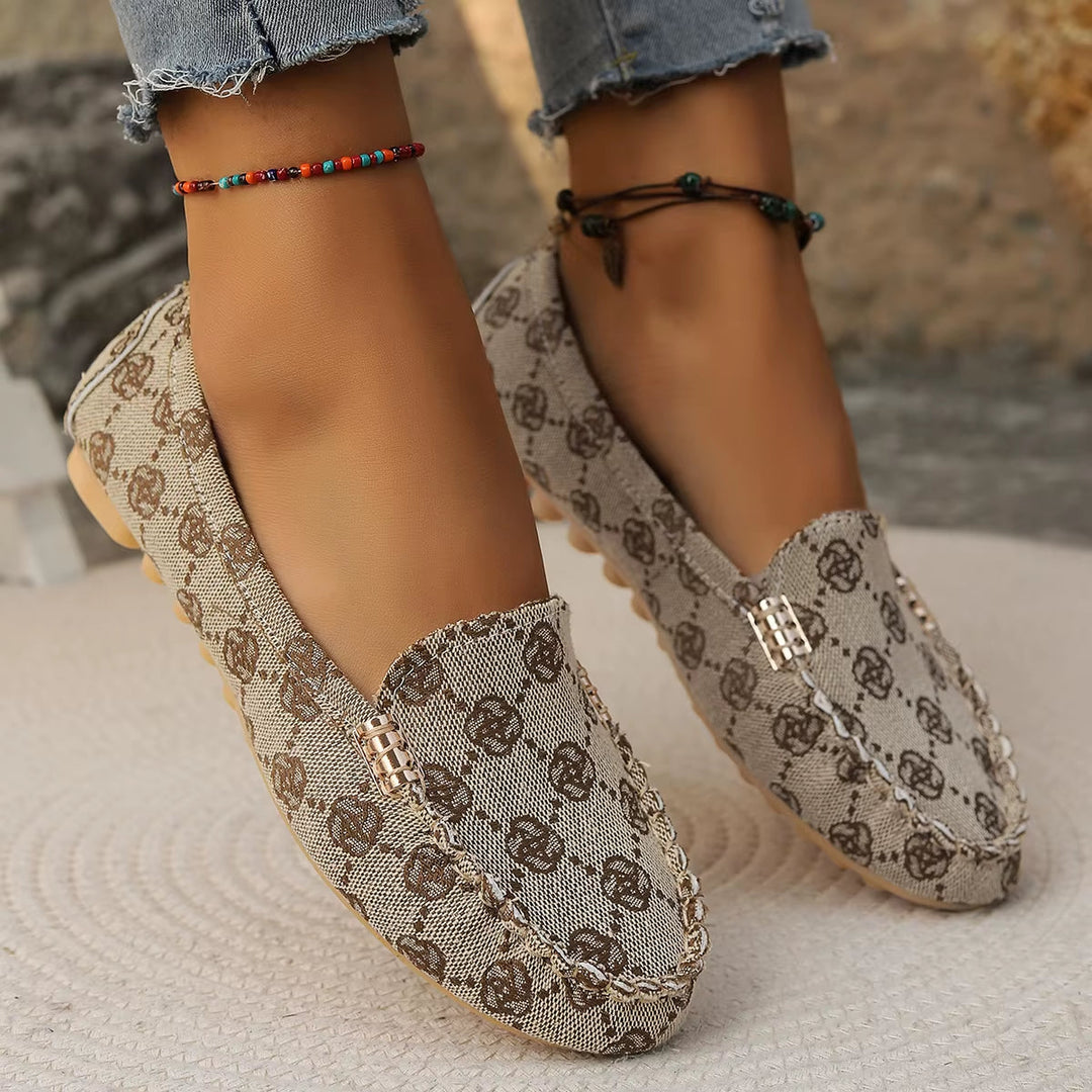 Monica Secrets | Denim Slip-On Flats