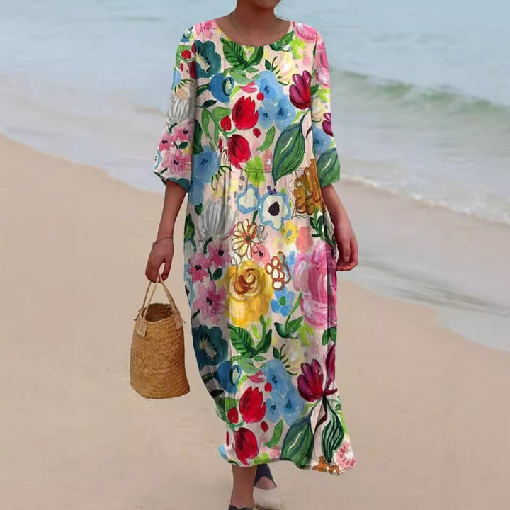 Monica Secrets | Floral Printed Midi Dress