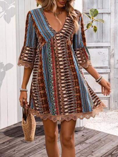 Elowen | V-Neck A-Line Dress