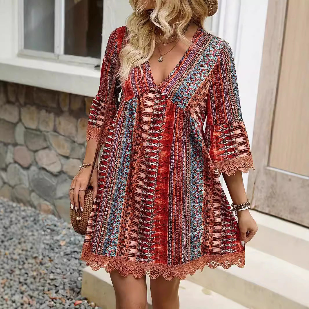 Elowen | V-Neck A-Line Dress