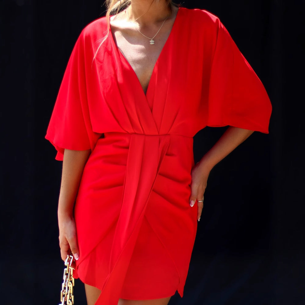 Liliana | V-Neck Skater Dress