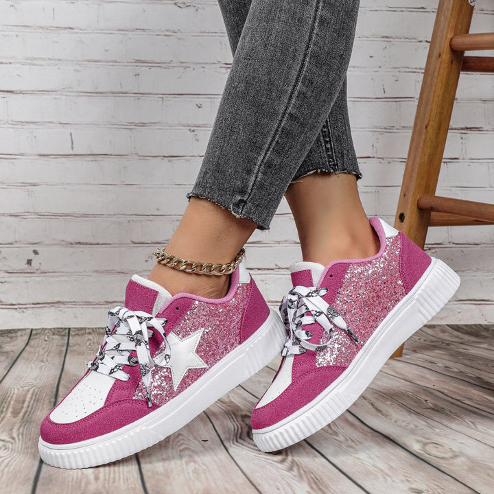 Monica Secrets | Classy Lace-Up Low Top Running Sneakers