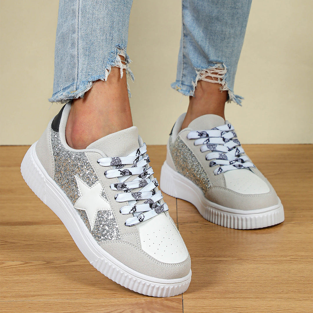 Monica Secrets | Classy Lace-Up Low Top Running Sneakers