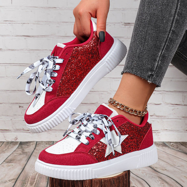 Monica Secrets | Classy Lace-Up Low Top Running Sneakers