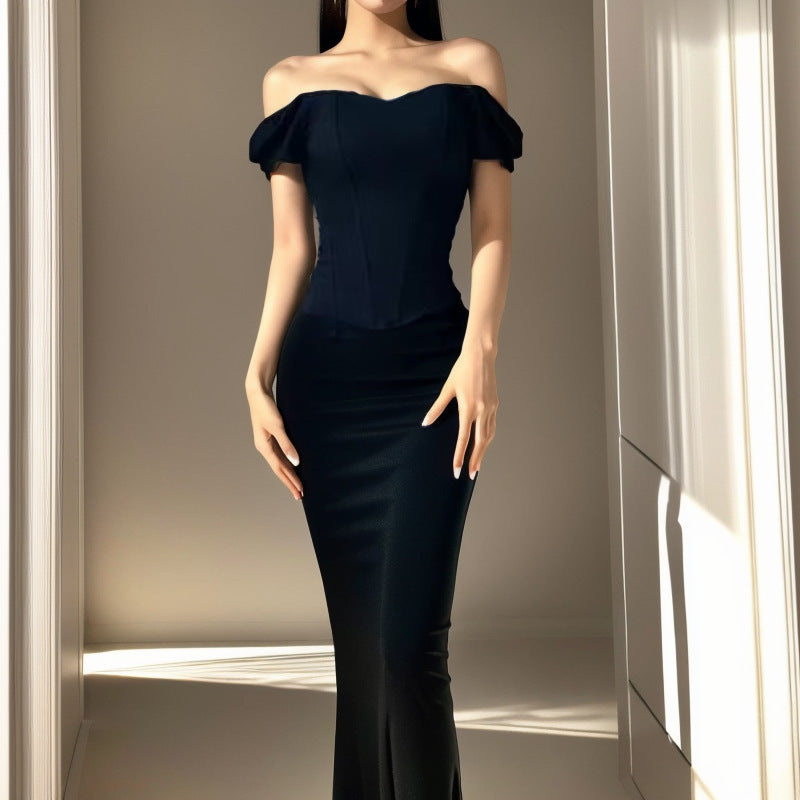 Monica Secrets | Corset Top – Structured Fit – Puff Sleeves – Off-Shoulder Style – Eveningwear