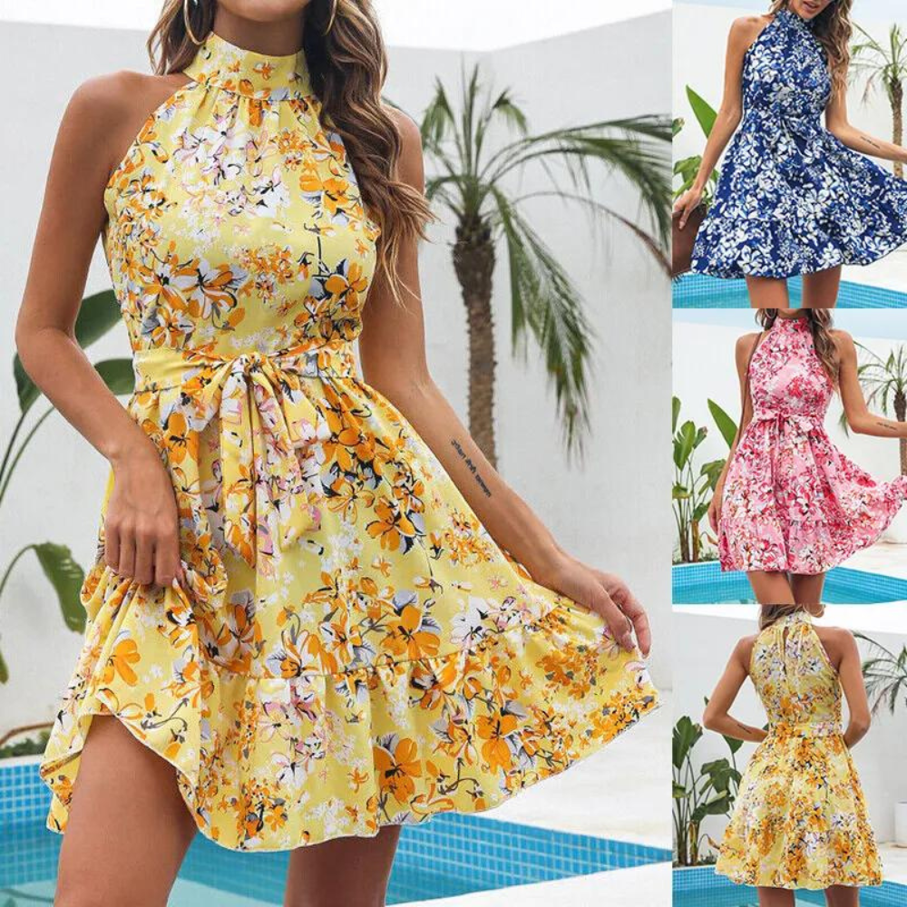 Clara | Halterneck A-line Dress