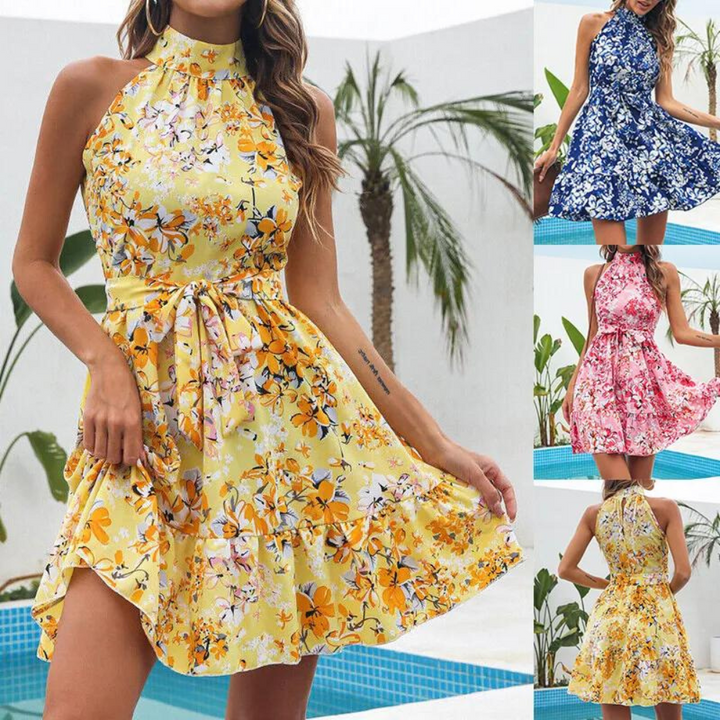 Clara | Halterneck A-line Dress