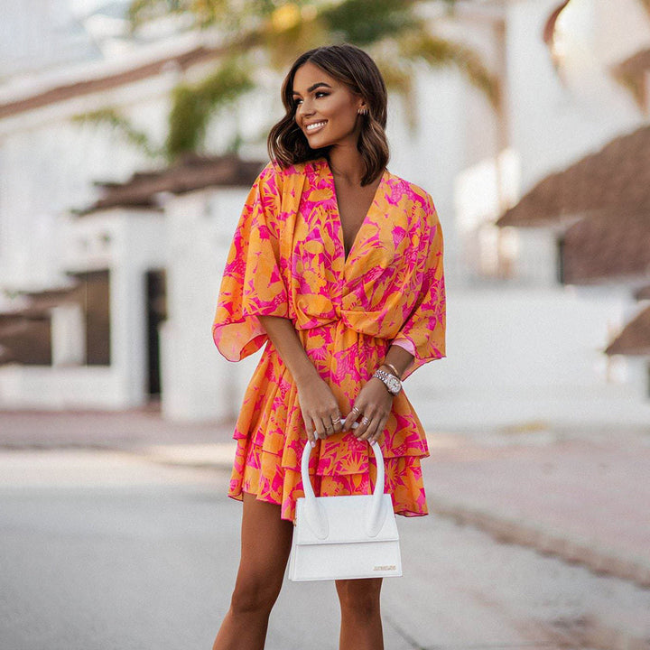 Elena | V-Neck Mini Dress