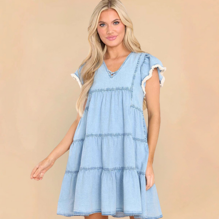 Clara | A-line Denim Dress