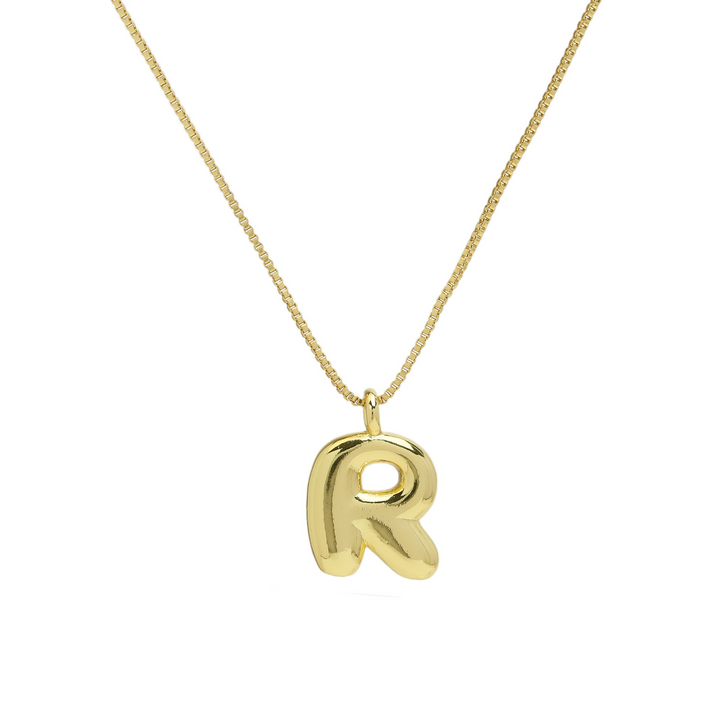 Chunky Feminine Letter Initial Necklace