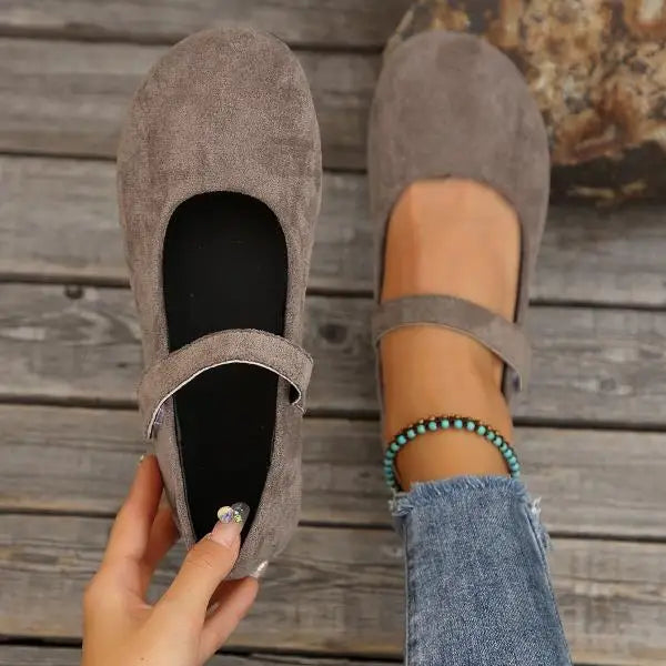 Cressida | Suede Leather Flats