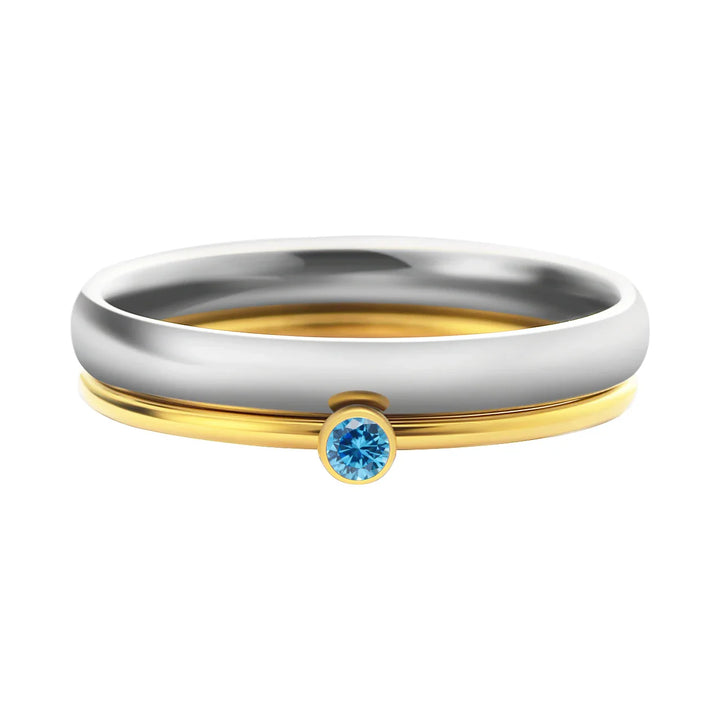 Personalized Name & Birthstone Stack Rings