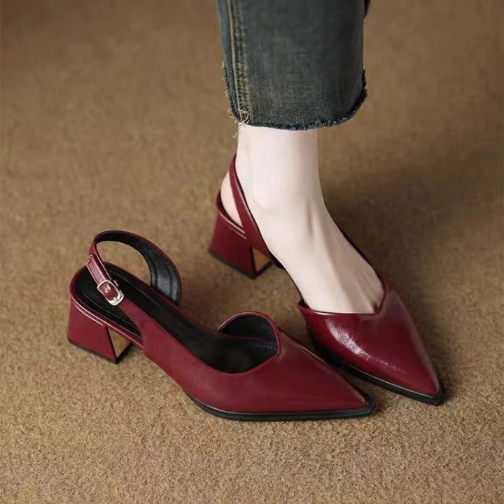 Elena | Leather Heels