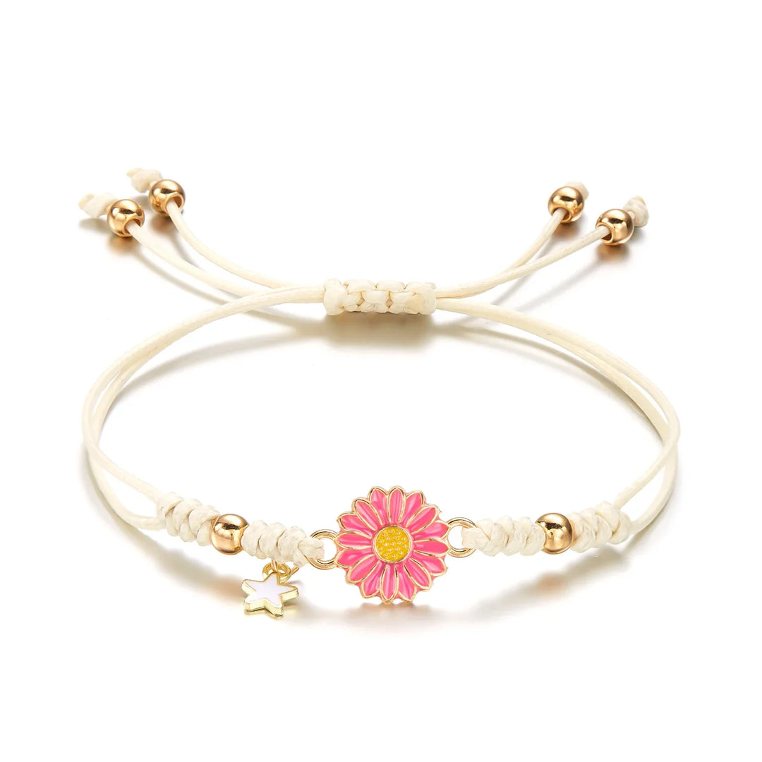 Braided Feminine Flower Star Bracelet
