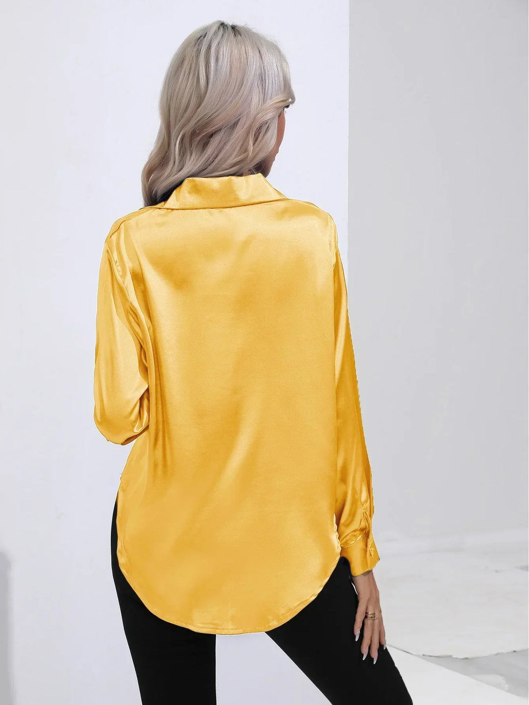 Calista | Satin Long Sleeve Blouse