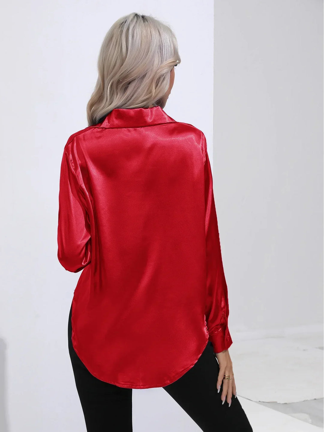 Calista | Satin Long Sleeve Blouse