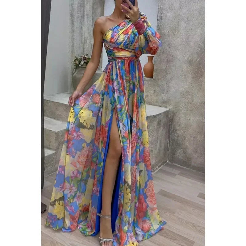 Marisol | One-Shoulder Floral Dress