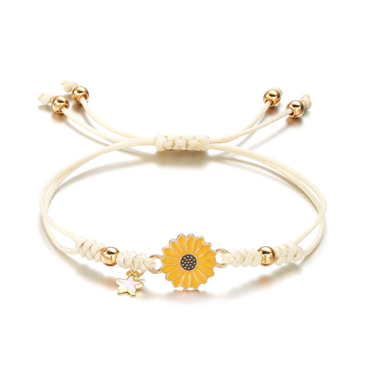 Braided Feminine Flower Star Bracelet
