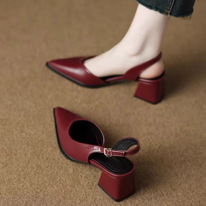 Elena | Leather Heels