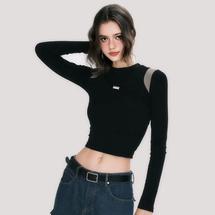 Elowen | Long Sleeve Crop Top