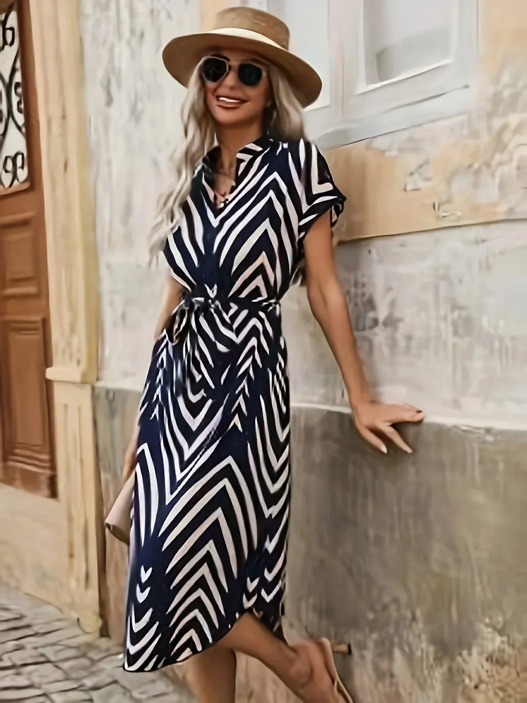 Sophie | Geometric Print Dress
