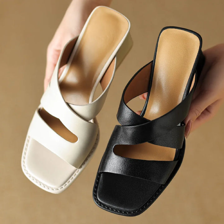 Luna | Leather Heels