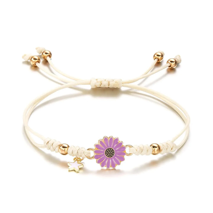 Braided Feminine Flower Star Bracelet