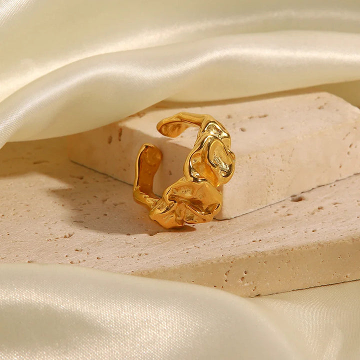 Adjustable Textured Lava Ring