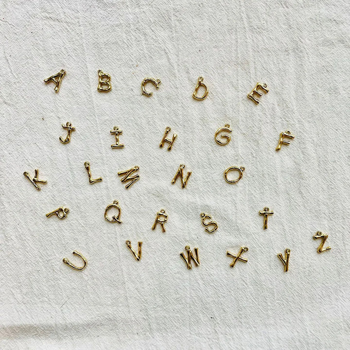 18k Summer Sea Shell Letter Initial Necklace