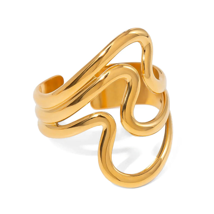 Dainty Ripple Effect Ring