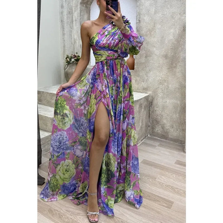 Marisol | One-Shoulder Floral Dress