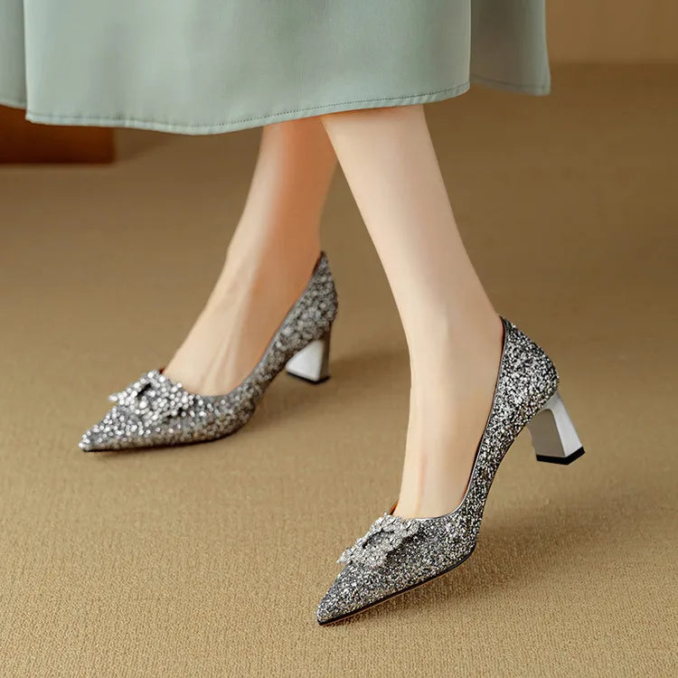 Monica Secrets | Glitter Pumps