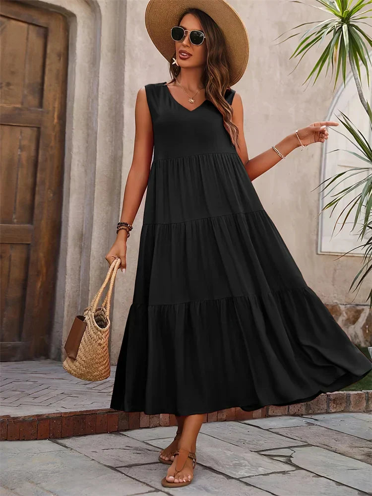 Clara | Flared Long Dress