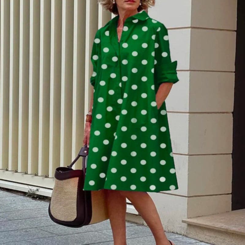 Elena | Button A-Line Dress