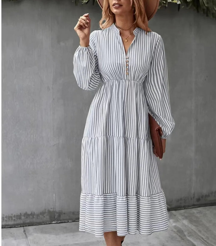 Nadia | Stripe Maxi Dress