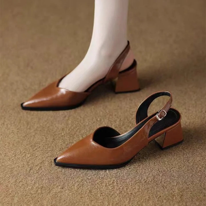 Elena | Leather Heels