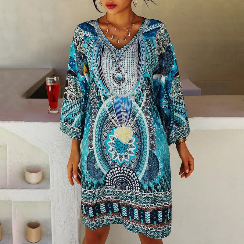Cassandra | V-Neck Tunic Dress