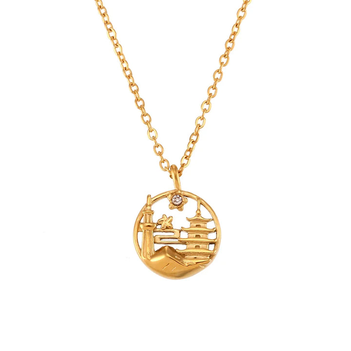 18k Landmark Adventures Travelers Necklace