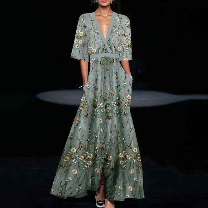 Talia | V-Neck Maxi Dress