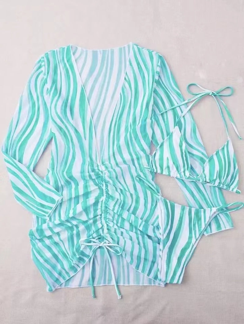 Zara | Striped Bikini Set