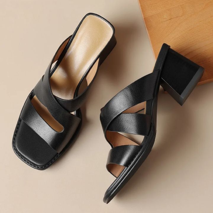 Luna | Leather Heels
