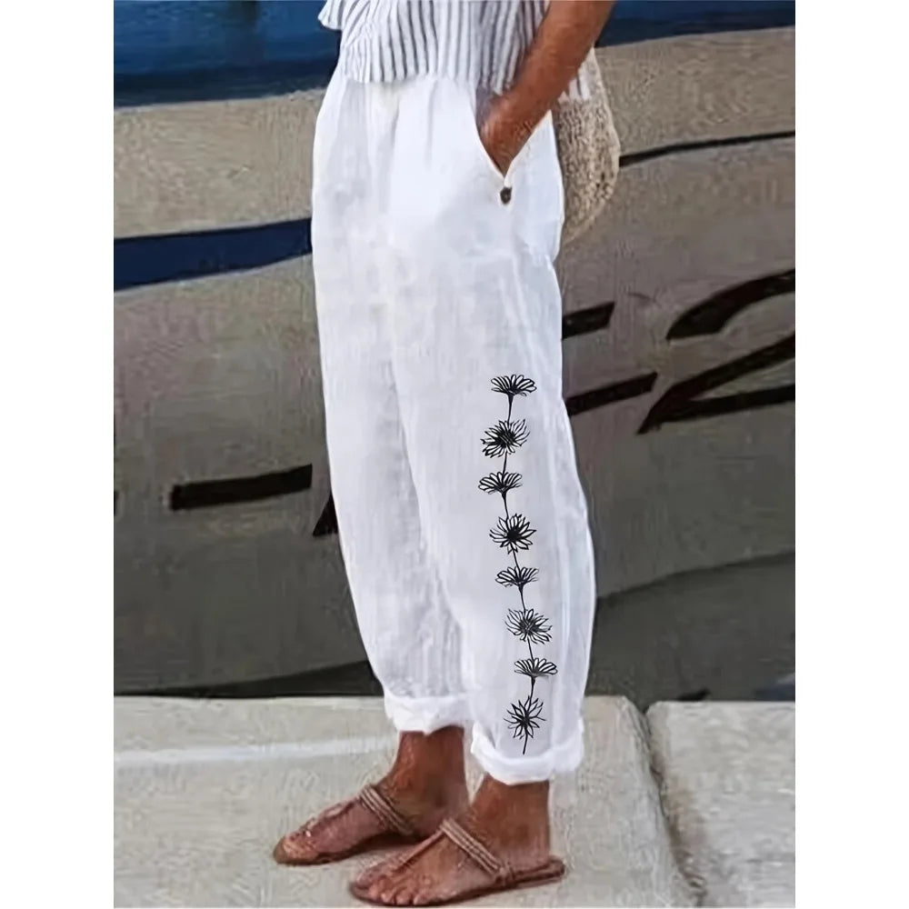 Monica Secrets | Artistic Print Trousers