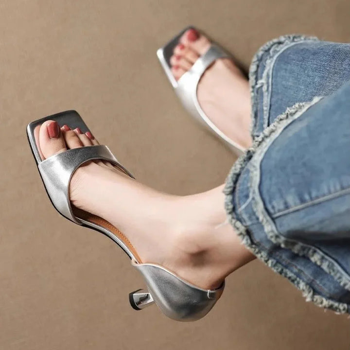 Evelyn | Leather Heels