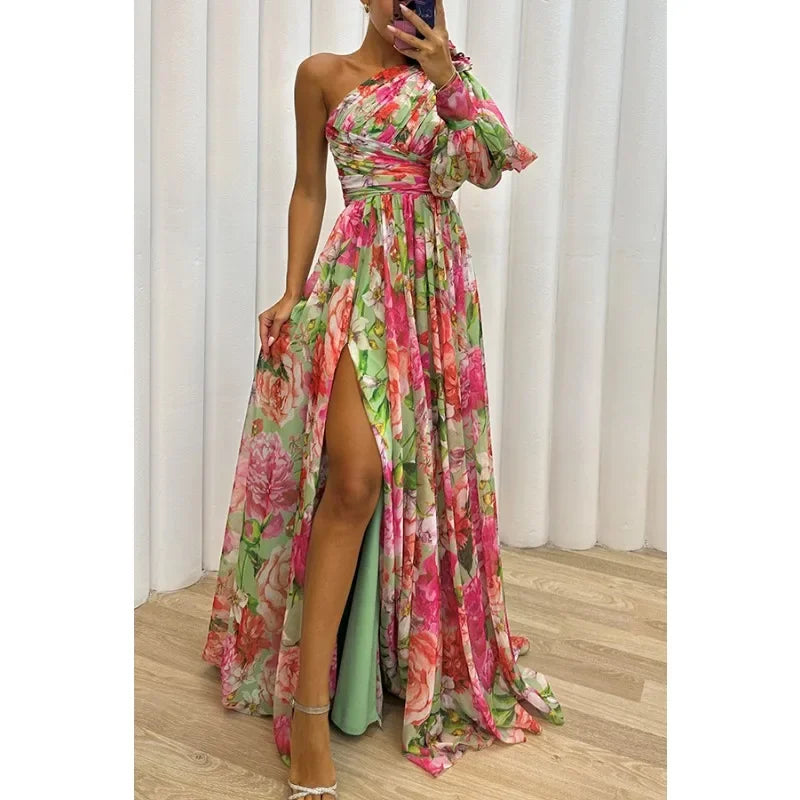 Marisol | One-Shoulder Floral Dress