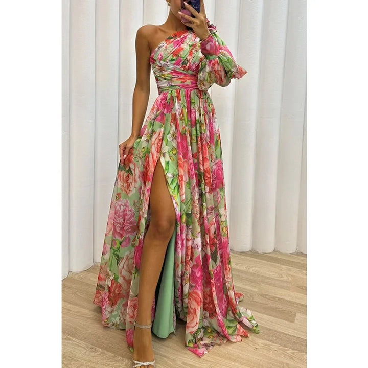 Marisol | One-Shoulder Floral Dress